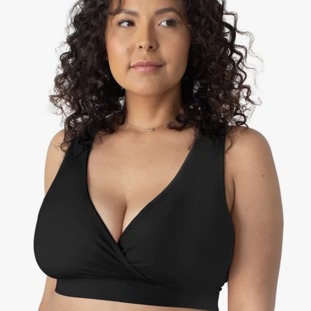 Kindred Bravely Organic Cotton Nursing & Sleep Bra | Black - X-Large
